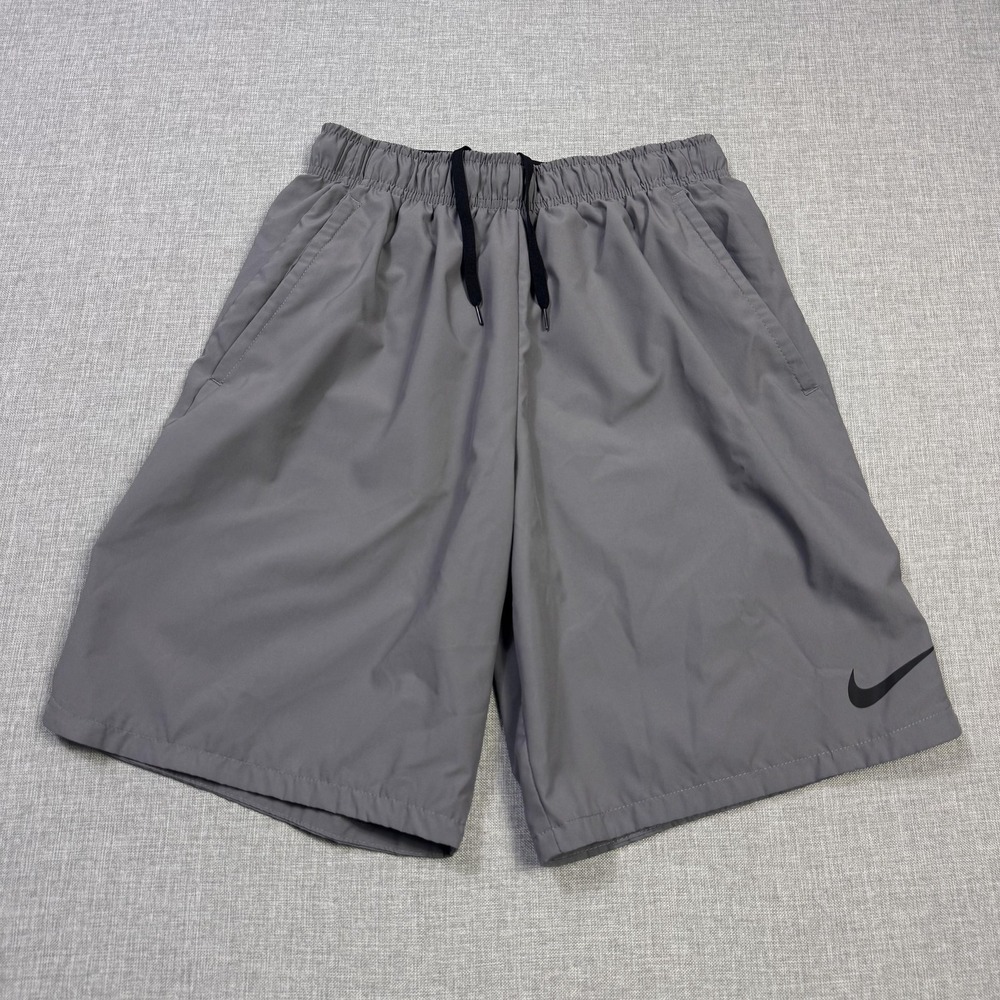 Nike Dri-FIT Flex Woven 2.0 Training 9" Gym Shorts Mens Small Gray Athletic